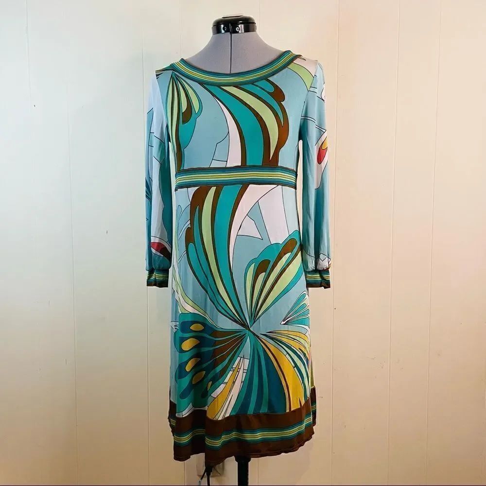 MICHAEL Michael Kors Y2K Blue Swirl Dress Size S